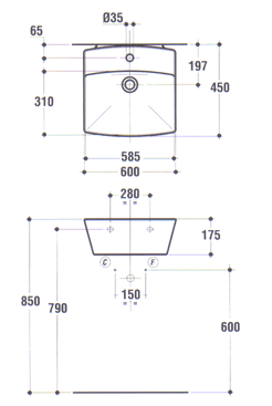 Ideal Standard Cantica Bathroom Basins