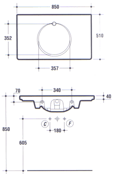 Ideal Standard Sadler Bathroom Sinks