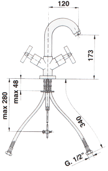 GS Cilindra 1632 Bathroom Taps