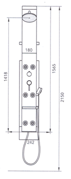 Hansgrohe Pharo Lift Bathroom Shower Panel