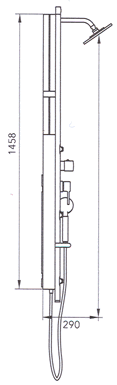 Hansgrohe Pharo Lift Bathroom Shower Panel