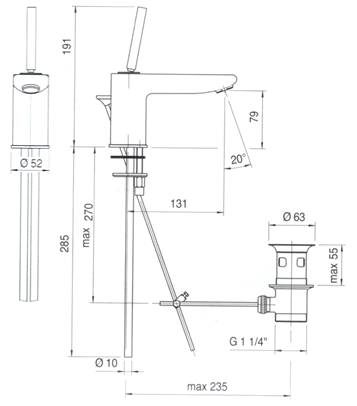 Zazzeri Spillo Bathroom Taps