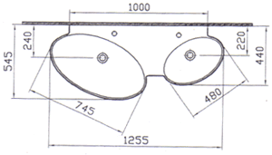 Vitra Espace Bathroom Sinks